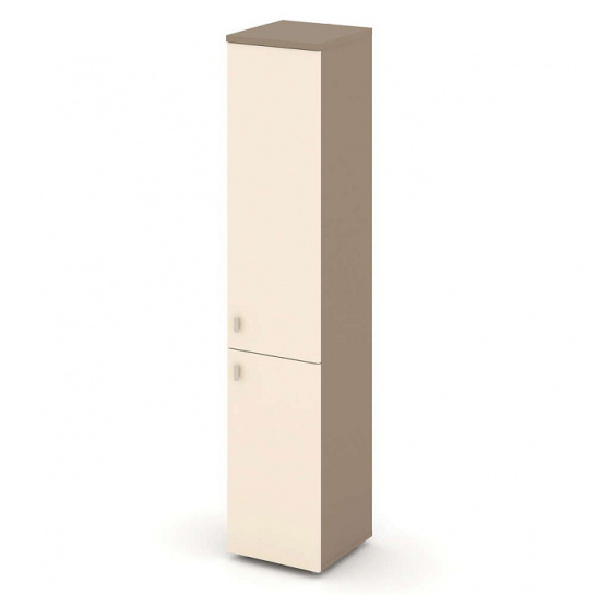Шкаф высокий узкий правый (1 низкий фасад ЛДСП + 1 средний фасад ЛДСП) Estetica