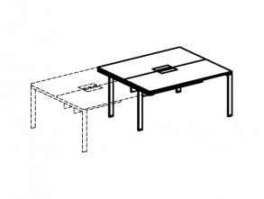 Приставка модуля стола рабочего для персонала Спринт Lux 1634