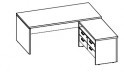 Стол для руководителя с тумбой, угловой Cambridge CaCST2220(R)