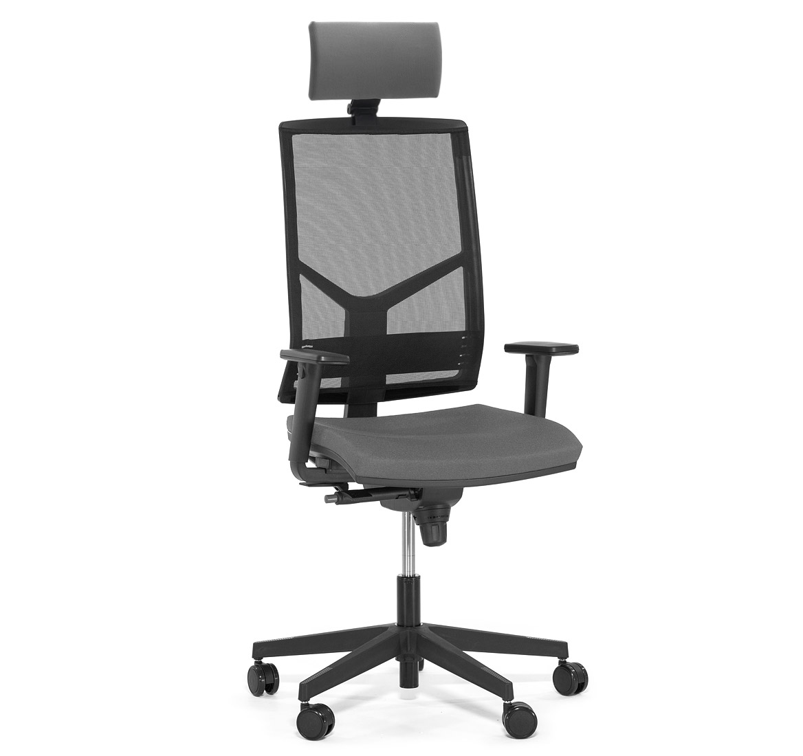 ПЛЭЙ / PLAY КРЕСЛО СИНХ,2D,ЧЕРН, ПОДГ СЕРЫЙ PLAY 661 2D black MH YI363 headrest