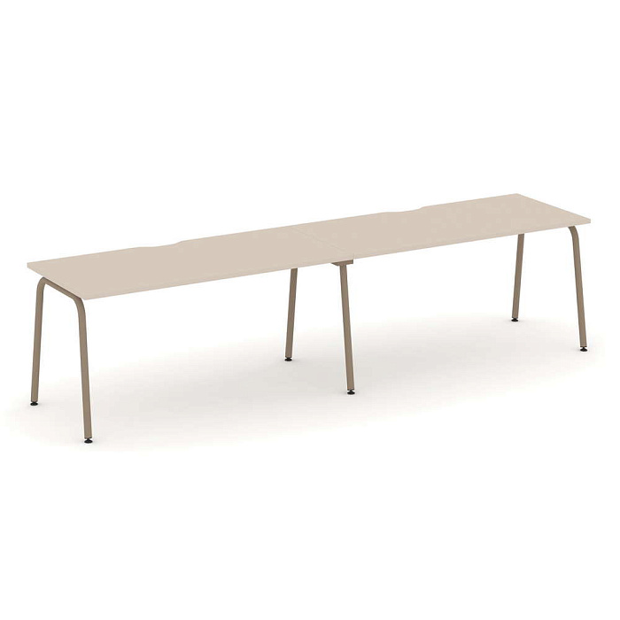Рабочая станция на 2 места на круглой трубе Эстетика / Estetica