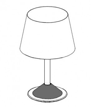 Настольная лампа-абажур с деревянным основанием и кожаной отделкой Isixty L14