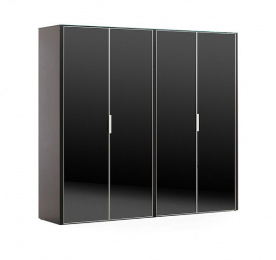 GALA КАРКАС ШКАФ ВЫСОКИЙ, 4ДВ ЧЕРНЫЙ LIB4/899 BLACK GLASS