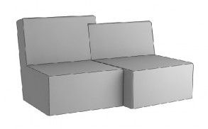 Диванная секция правая 100В