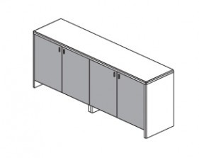 Креденция Селекта Валнат / Selecta Walnut МО004S N