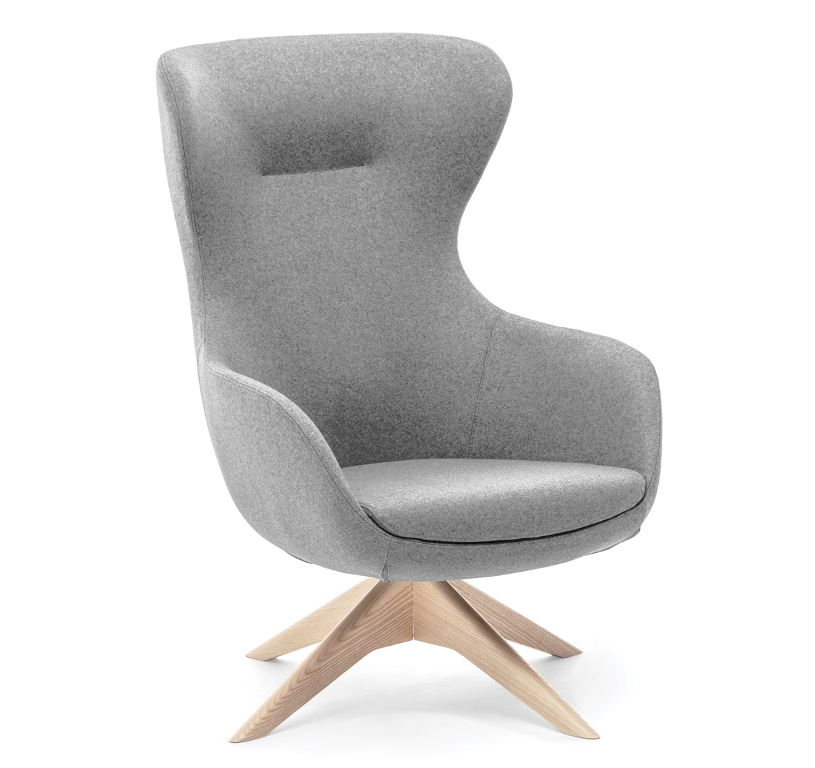 ELEGANCE WOOD КРЕСЛО КРУТЯЩ СЕРЫЙ M Elegance L21 MUSE 18 Nikel natural