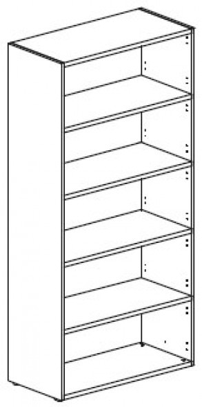 Открытый шкаф: 4 полки, без отделочного топа Аттива / Attiva A200GG/90