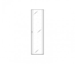 Шкаф высокий, левый/правый дверь стекло Meteora METEOR0000114