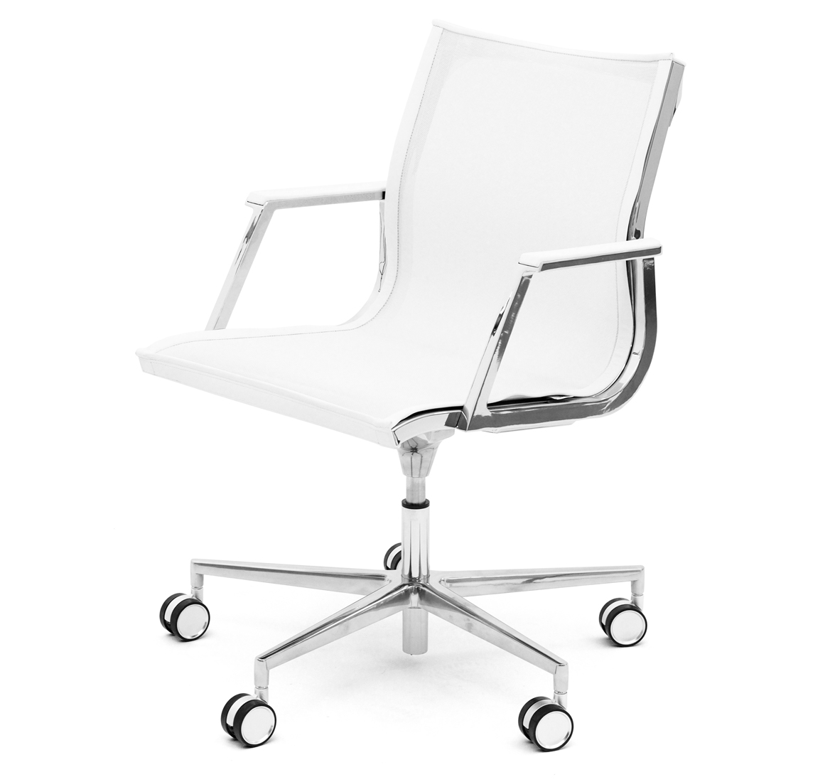 НУЛАИТ-МЕШ / NULITE-MESH/B КРЕСЛО СЕТКА БЕЛЫЙ/ПОЛИР. АЛЮМ. 24090B 4NL2404 L801
