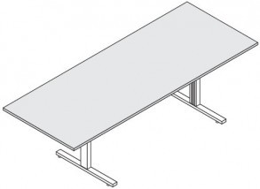 Стол для переговоров на металл. Т-опорах Окси / Oxi 148573