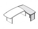 Стол приставной левый, опоры-панели Format 177884sx