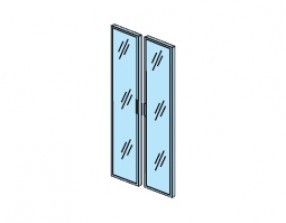 Двери стеклянные в алюминиевой раме низкие Edvard (Цена по запросу) EDV411
