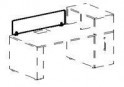 Экран (оргстекло) к столам и приставкам со стороной 1600мм Спринт 1811