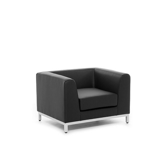 ДИВА / DIVA КРЕСЛО КОЖ+КОЖЗАМ МЕТАЛ ЧЕРНЫЙ/КОЖА DIVA 1 Dakota black Dollaro 501 black