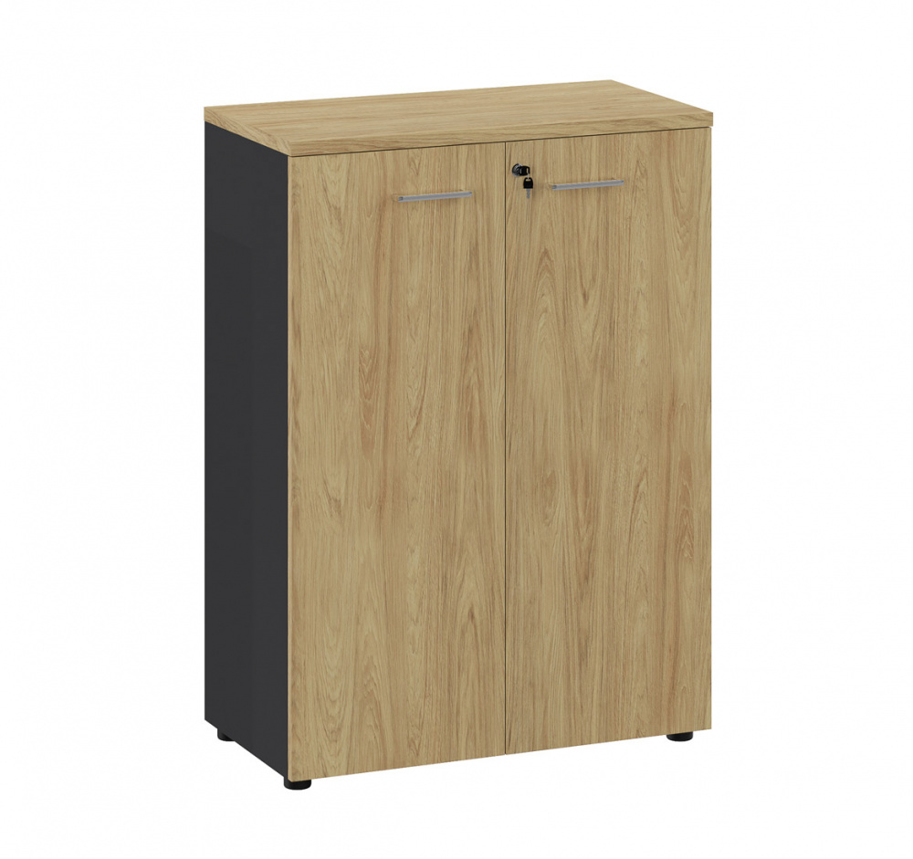 ФЛЕКС / FLEX Шкаф средний Flex 135H002 15/6Z/6Z.34 Цвет гикори/графит