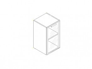 Шкаф низкий, дверь стекло, левая МайПод / MyPod AMP95007