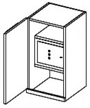 Шкаф-сейф с деревянной дверкой (открывается влево) Amazon AAM CCA