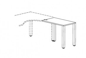 Приставка к столу, правая Interplay FR133