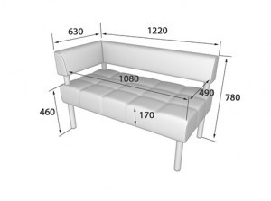 Секция 2-местная с правым/левым подлокотником