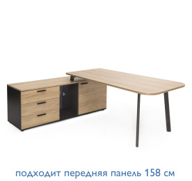ФЛЕКС / FLEX Стол на опор тумбе L178см гикори/графит 135B1817+135T020