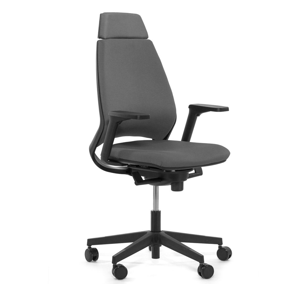 4Ю / 4U КРЕСЛО СИНХР,3D,ЧЕРН,ПОДГ СЕРЫЙ 4U 600 3D black MH YI363 headrest