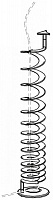 Вертикальный кабельный короб из хромированного металла Attiva BI/SPICAN