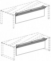 Фронтальная меламиновая панель с кожаной вставкой для стеклянной столешницы Attiva CV200SCVE/AB