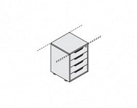 Шкаф-опора для столов с ящиками Logic 154526