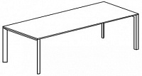 Переговорный стол с 2-мя П-образными опорами. Топ 40мм Attiva 220TA/B40