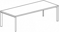 Письменный стол с 2 П-образными окрашенными опорами. Меламин. Attiva 220/B40
