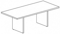 Переговорный стол с 2-мя панельными опорами. Топ 40мм Attiva 220TF/P40