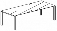 Переговорный стол с 2-мя П-образными опорами Attiva 200TA/B10V