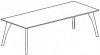 Письменный стол с меламиновой фронтальной панелью Attiva 200/C18