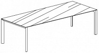 Письменный стол с 2-мя П-образными опорами Attiva 180/B10V